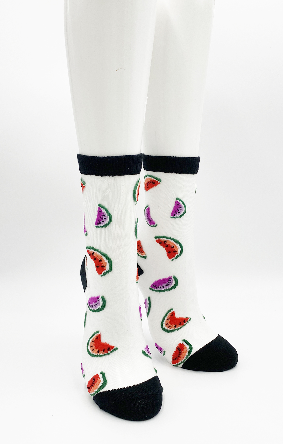 2303 watermelon socks sheer