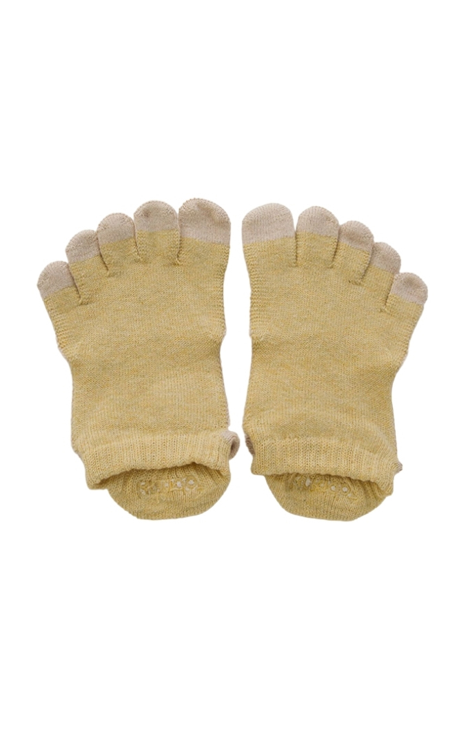 5194 sun flower organic cotton grip toe socks sox