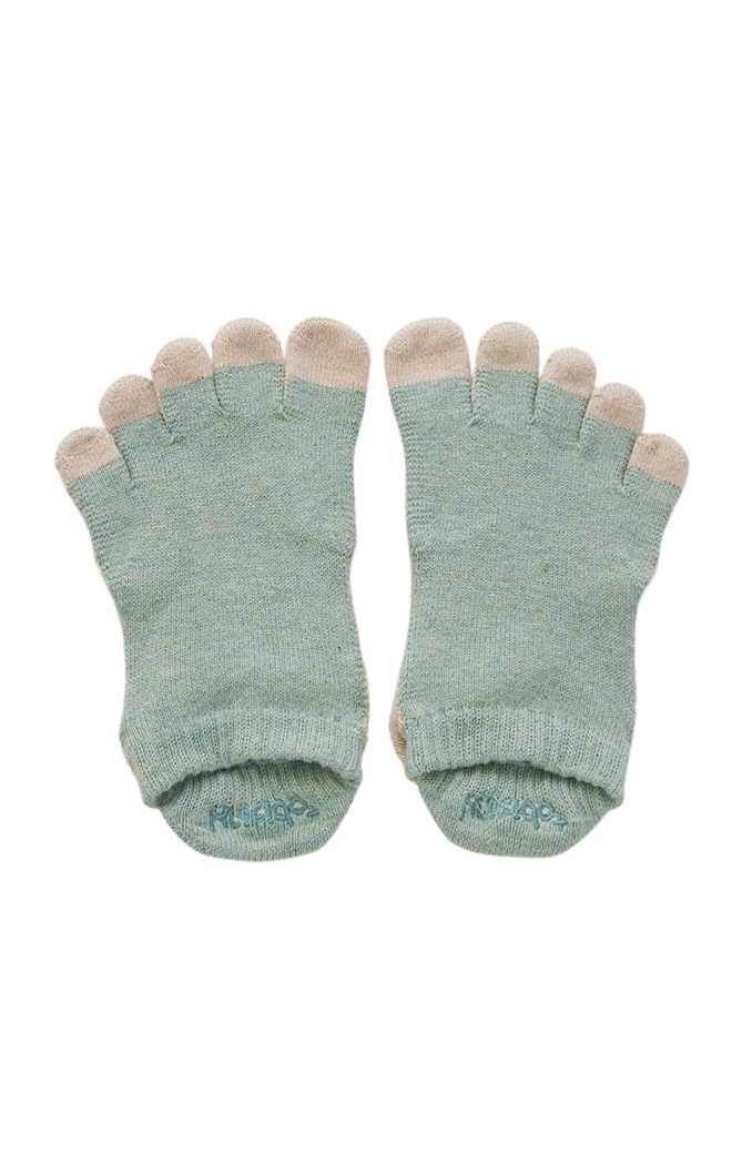 5196 aquamint organic cotton grip toe socks toesox