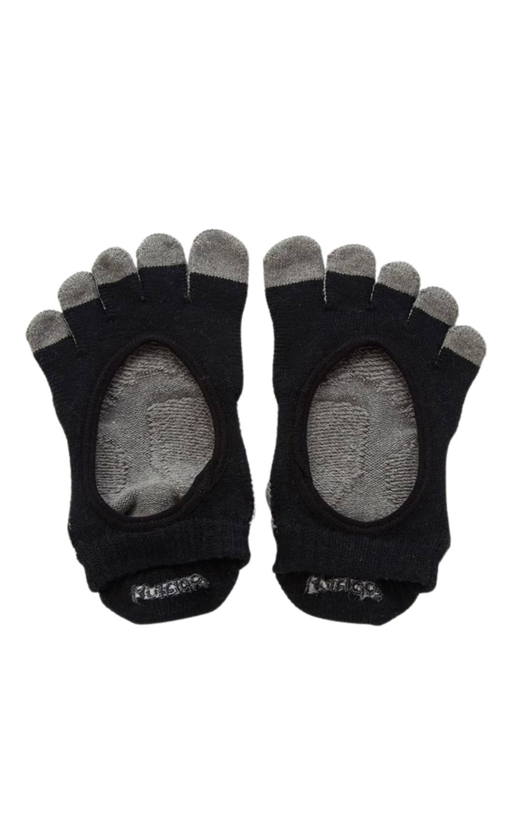 5207 organic cotton black toe pilates socks