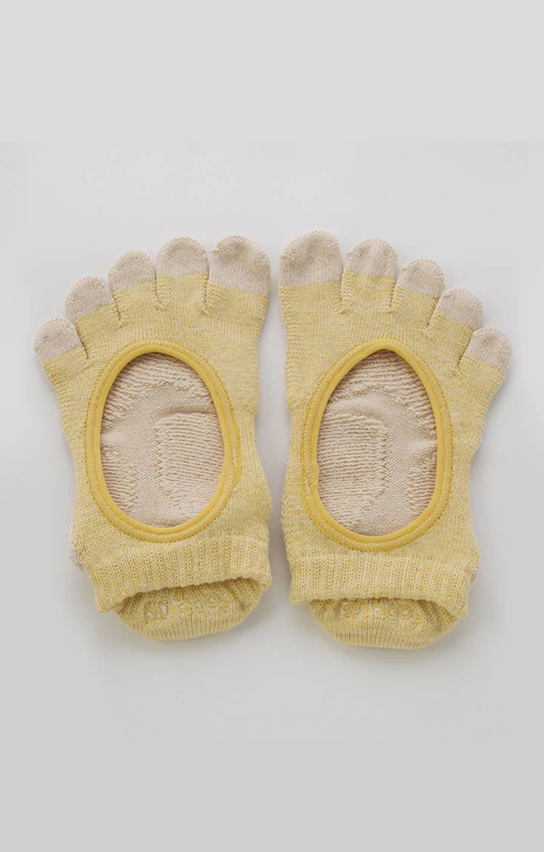 5209 organic cotton toe liner socks yellow