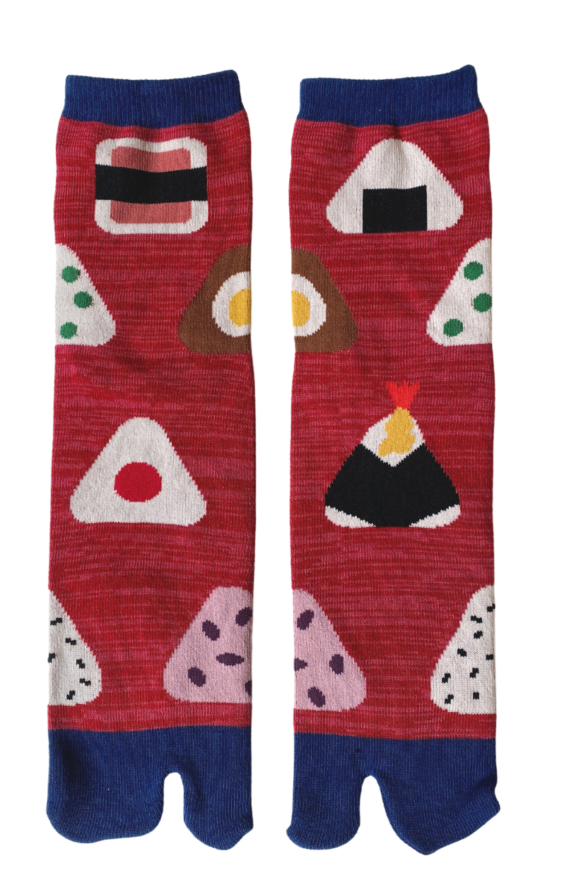 5437 rice boll onigiri lunch japanese food tabi toe socks