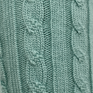 5446 dusty mint cable leg warmers