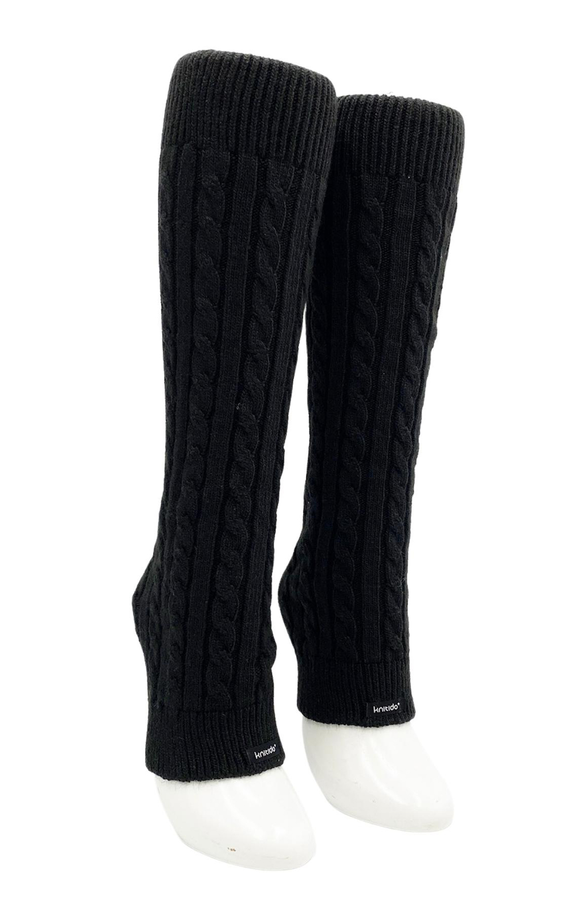 5449 black wool leg waarmers yoga