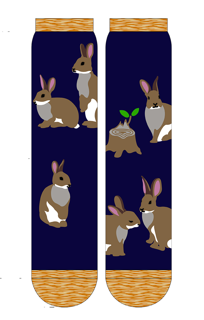 5489 animal bunny rabbit crew socks