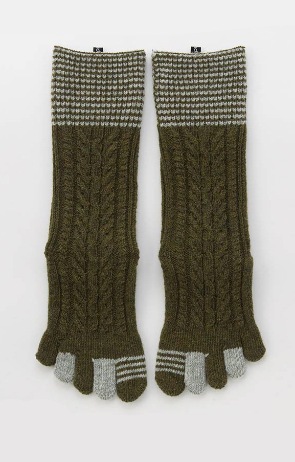 5580 olive green toe socks wool holiday gift